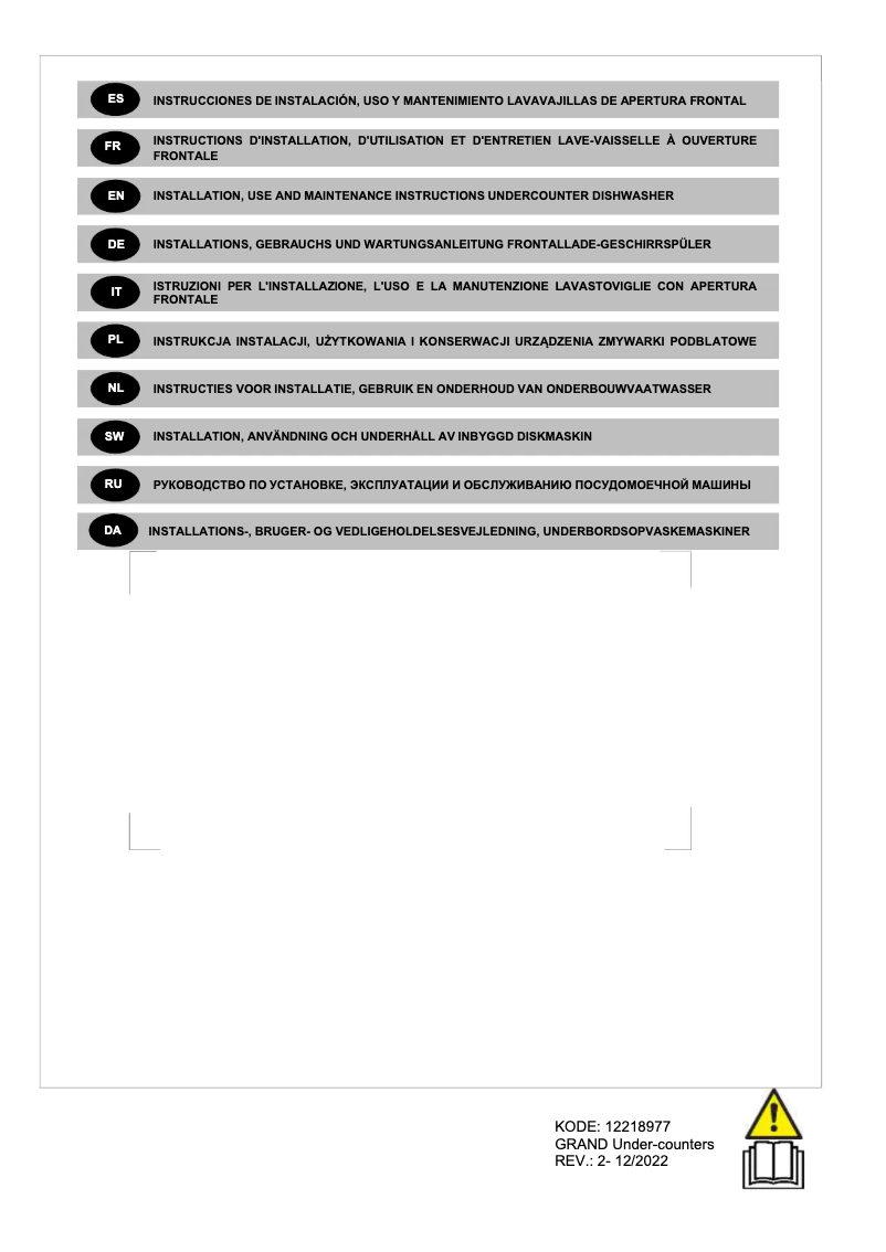 Imagen de la primera página del manual del dispositivo GD510BDDSS