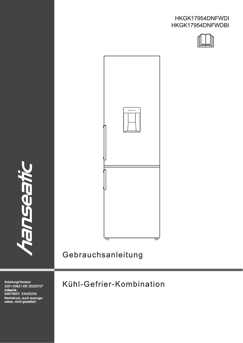 Imagen de la primera página del manual del dispositivo HKGK17954DNFWDI