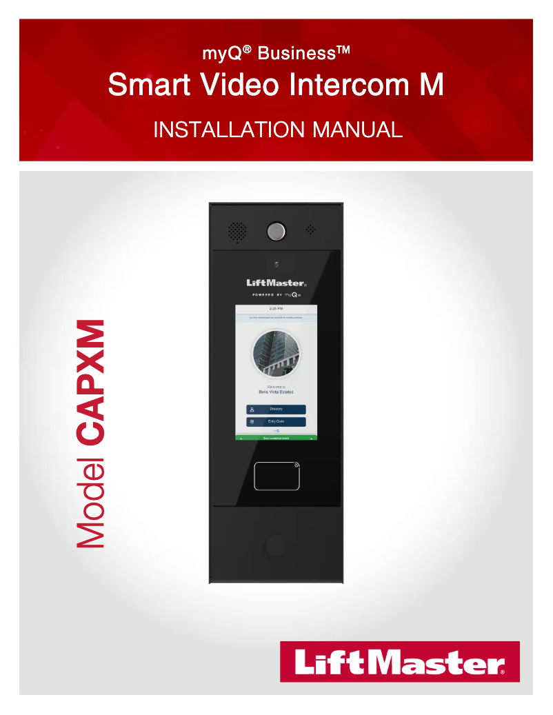 Imagen de la primera página del manual del dispositivo CAPXM