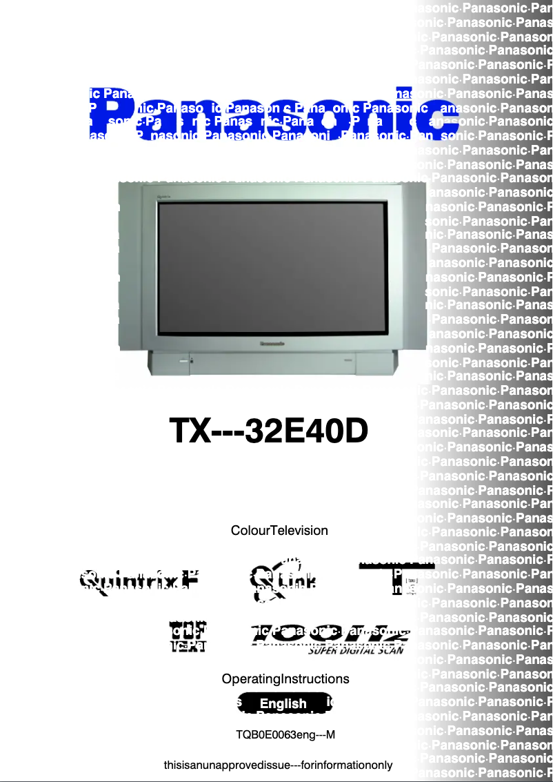 Página 1 del manual Manual de usuario Panasonic TX-32E40D