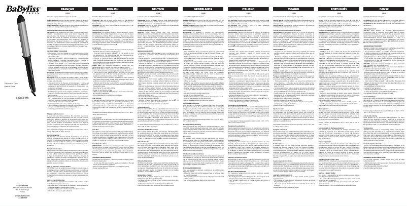 Página 1 del manual Manual de usuario BaByliss Bronze Shimmer Wand C456E