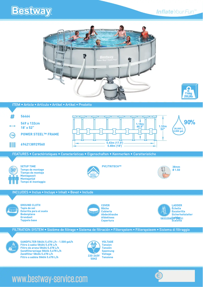 Imagen de la primera página del manual del dispositivo Power Steel 56464