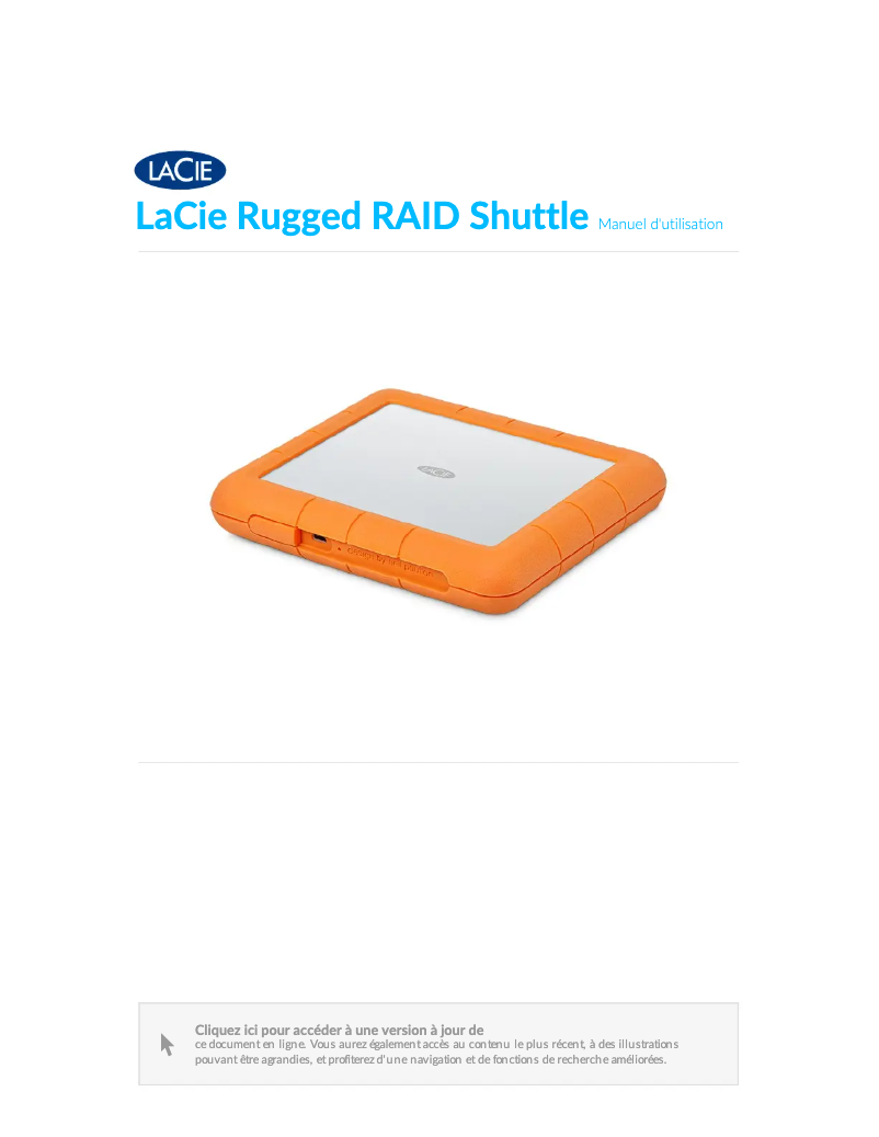 Página nº 1 - Manual de usuario LaCie Rugged RAID Shuttle