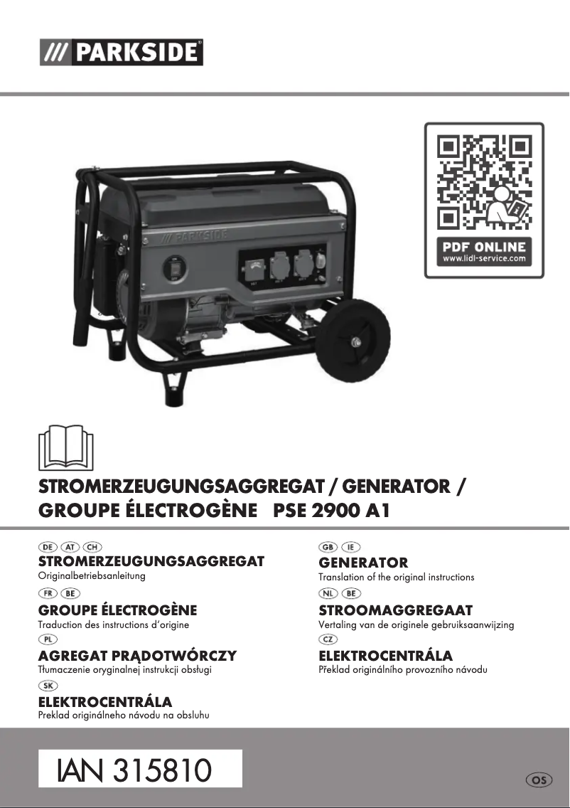 Página 1 del manual Manual de usuario Parkside PSE 2900 A1