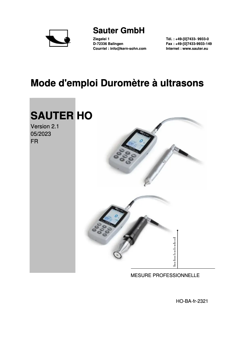 Página 1 del manual Manual de usuario Kern HO 5K