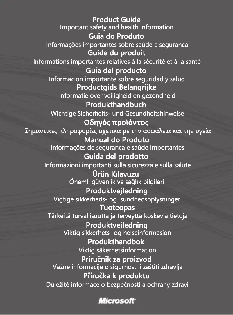 Página nº 1 - Manual de usuario Microsoft 2CF-00024