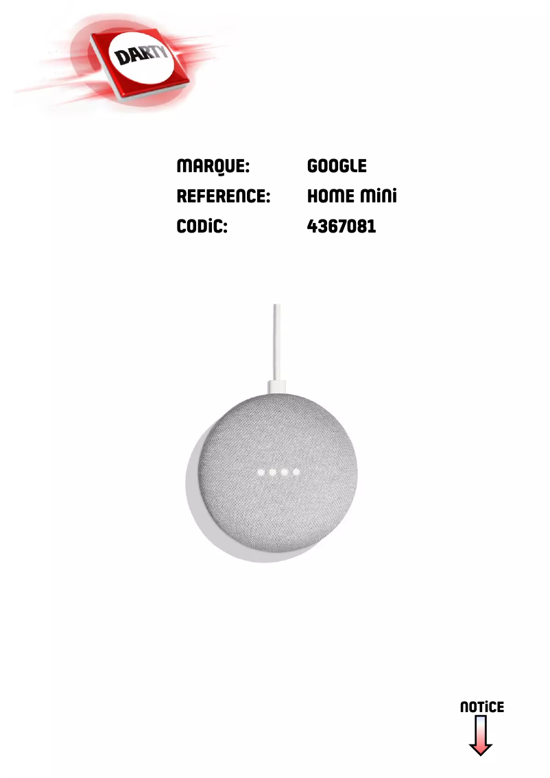 Página nº 1 - Manual de usuario Google Home Mini