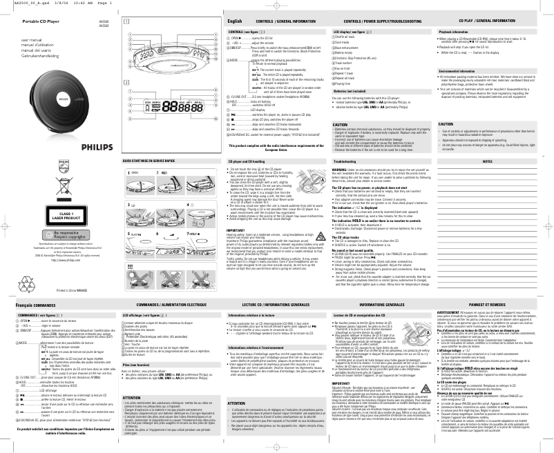 Página 1 del manual Manual de usuario Philips AX2503