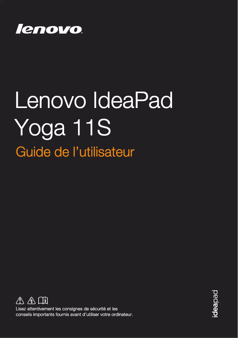 Imagen de la primera página del manual del dispositivo IdeaPad Yoga 11s