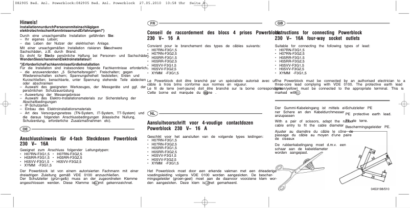Imagen de la primera página del manual del dispositivo 1081070