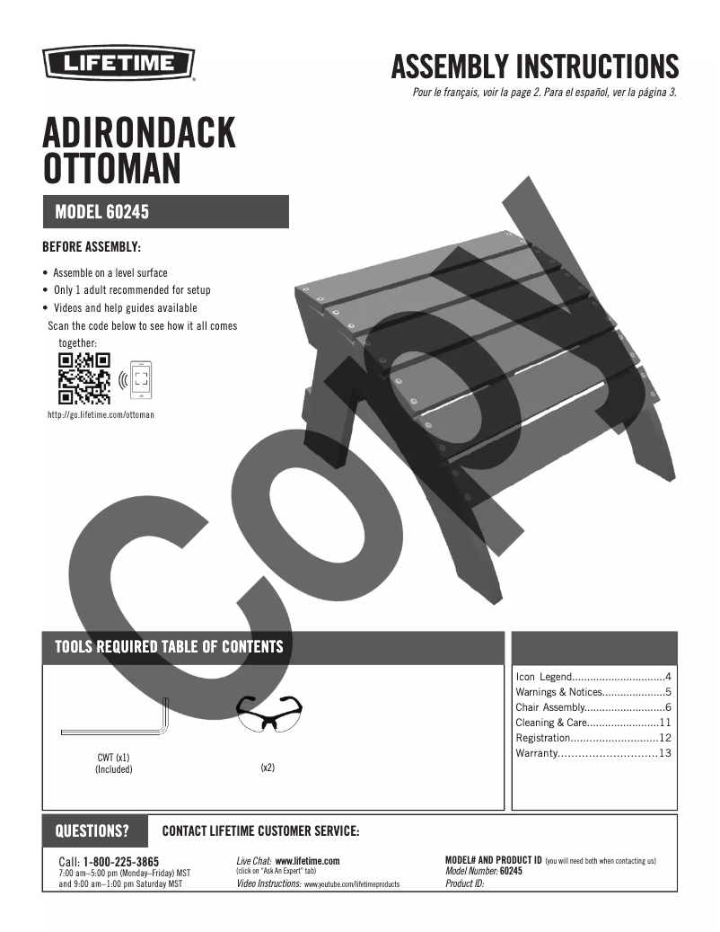 Imagen de la primera página del manual del dispositivo 60245