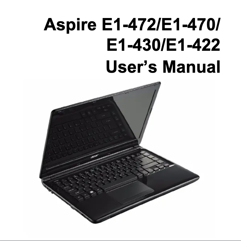 Página 1 del manual Manual de instrucciones Acer Aspire E1-470G