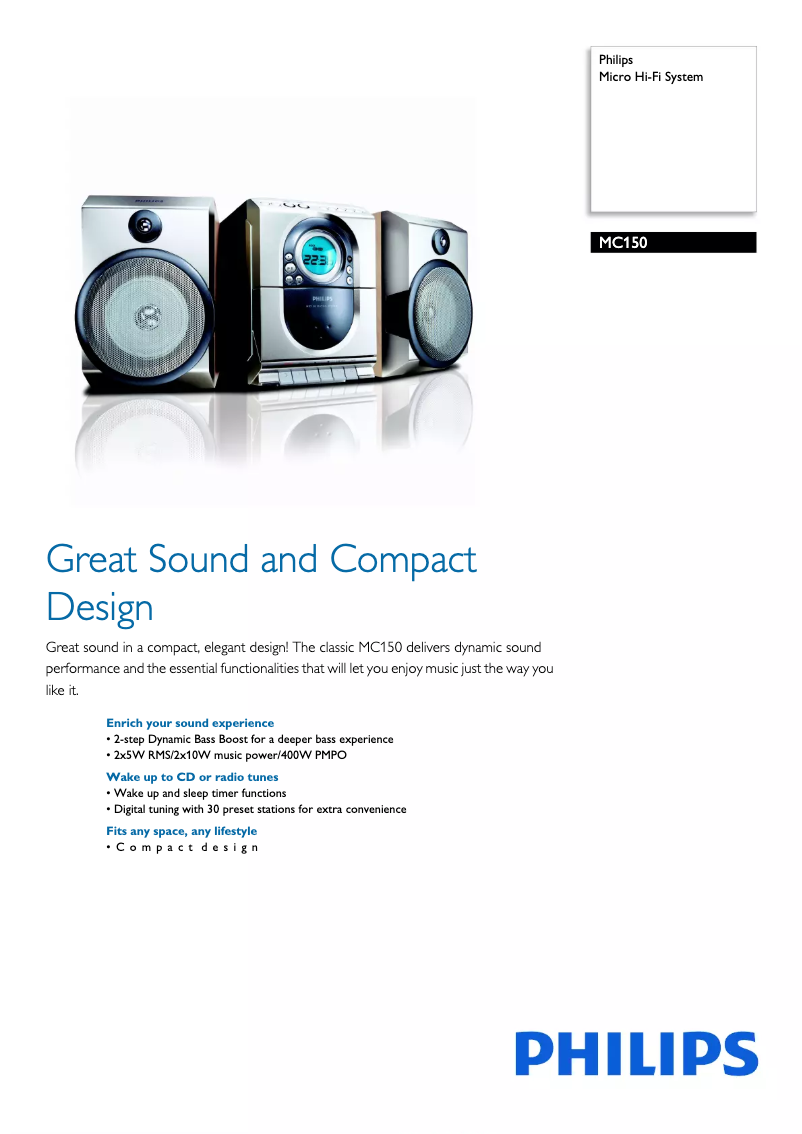 Imagen de la primera página del manual del dispositivo MC150