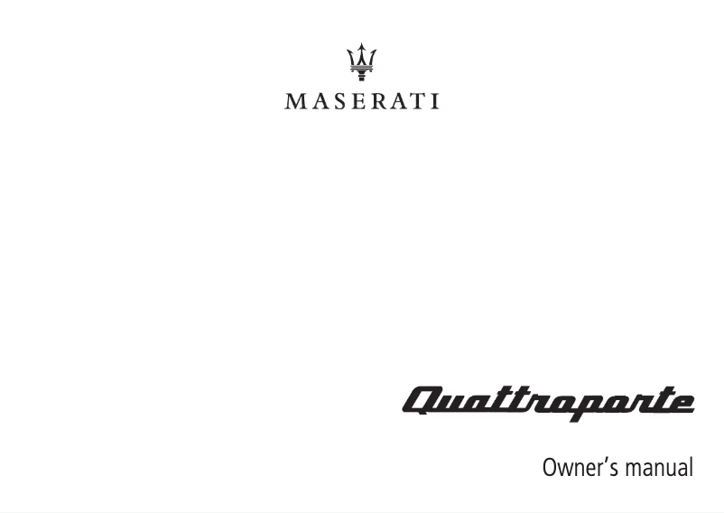 Página 1 del manual Manual de usuario Maserati Quattroporte (2020)