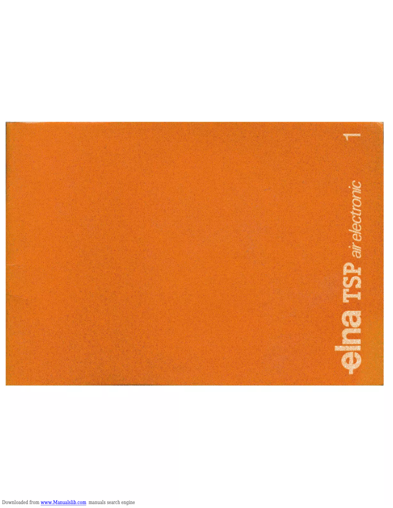 Imagen de la primera página del manual del dispositivo TSP Air Electronic