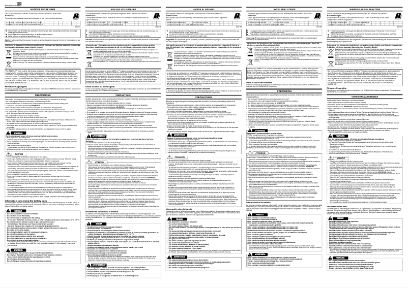 Página nº 1 - Instrucciones de seguridad Kenwood NX-3200