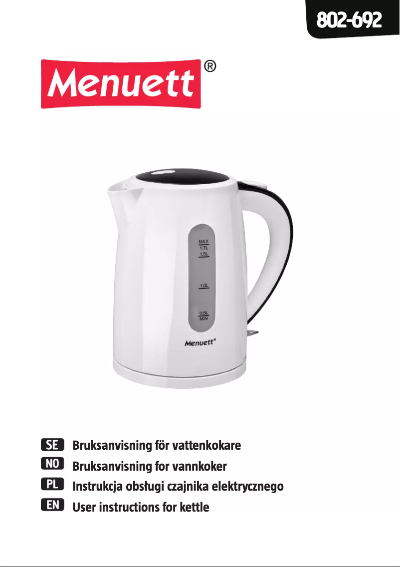 Imagen de la primera página del manual del dispositivo 802-692