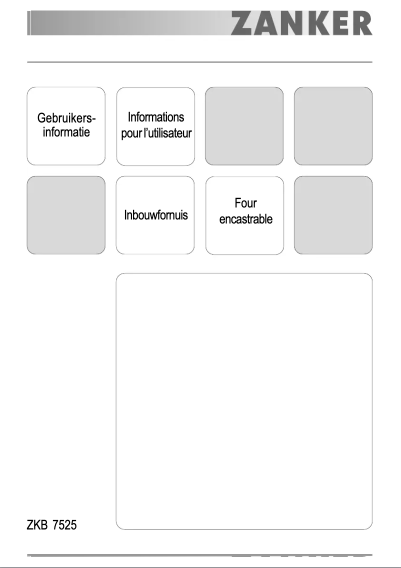 Página 1 del manual Manual de usuario Zanker ZKB 7525 x