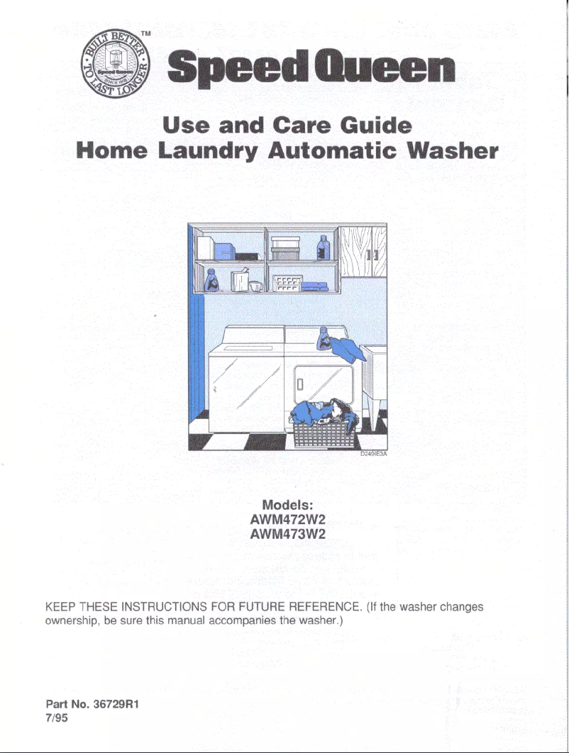 Imagen de la primera página del manual del dispositivo AWM472W2