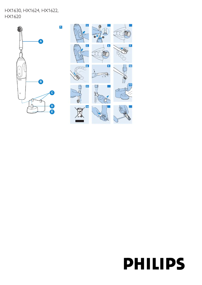 Imagen de la primera página del manual del dispositivo Sonicare Sensiflex HX1630