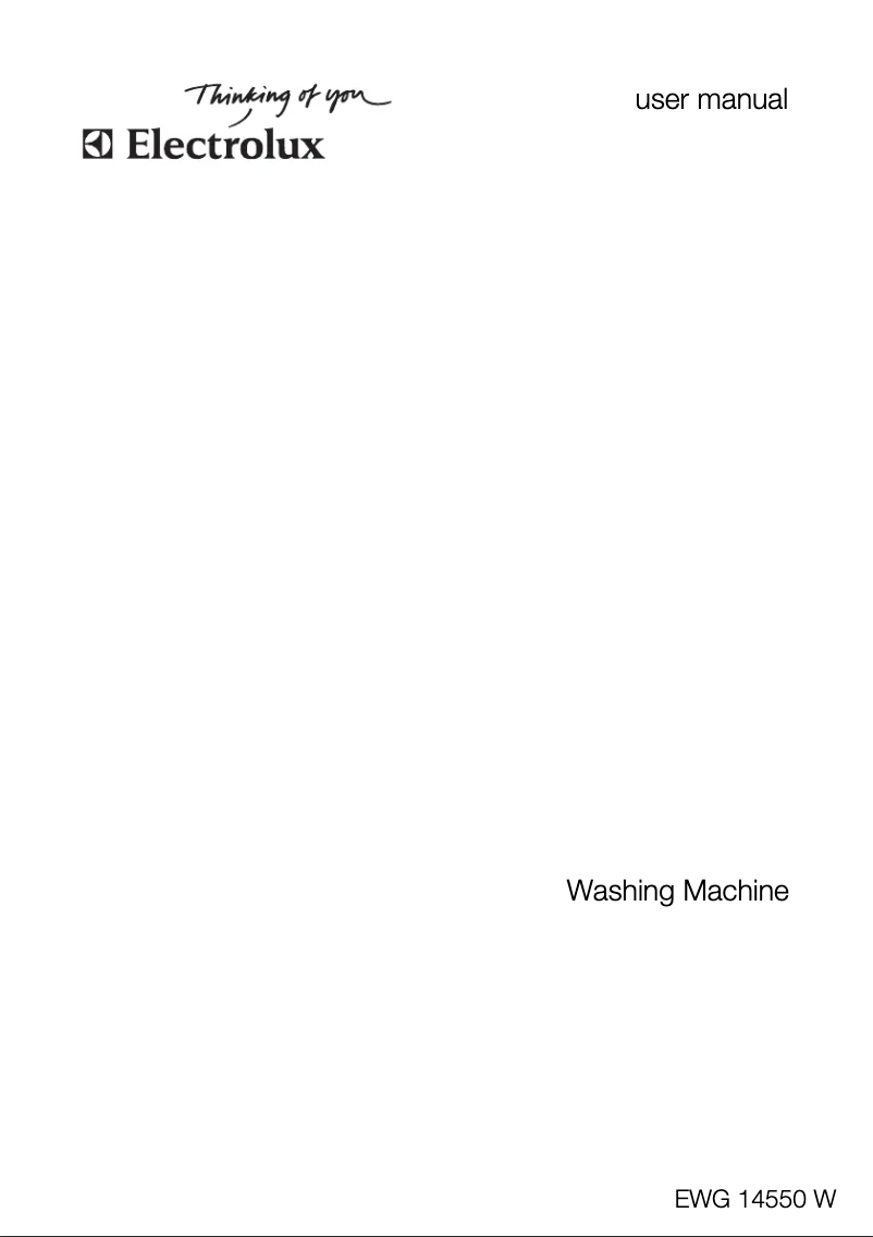 Página 1 del manual Manual de usuario Electrolux EWG 14550 W