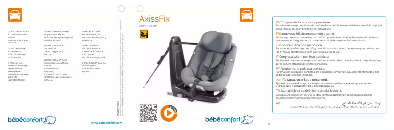 Imagen de la primera página del manual del dispositivo AxissFix