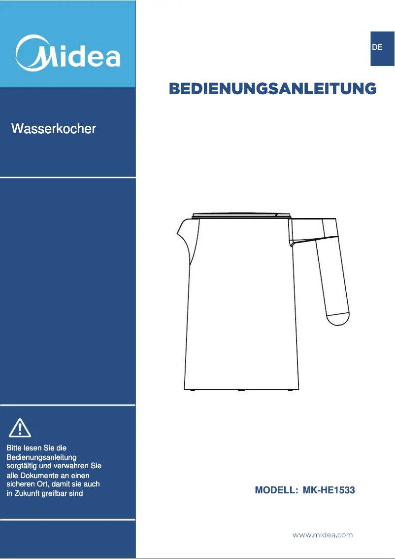 Página 1 del manual Manual de usuario Midea MK-HE1533