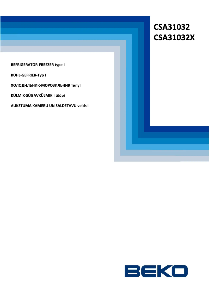 Página 1 del manual Manual de usuario Beko CSA31032