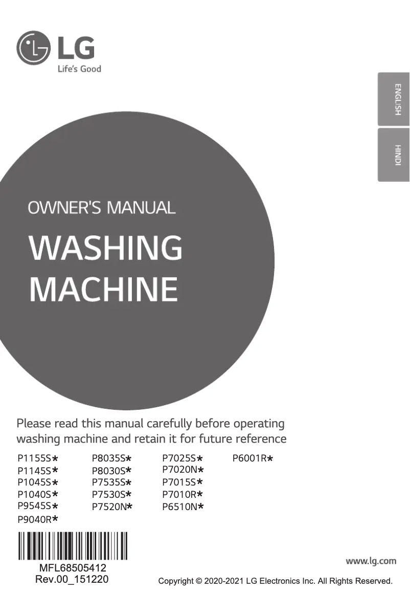 Página nº 1 - Manual de usuario LG P7010RRAZ