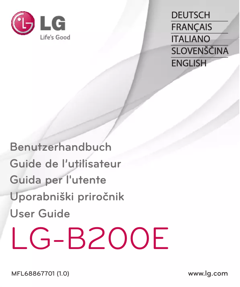 Imagen de la primera página del manual del dispositivo B200E