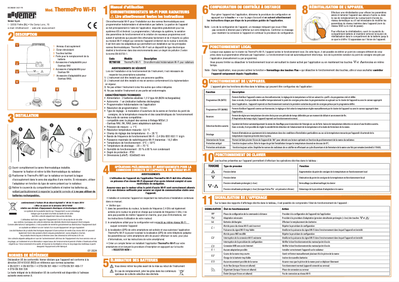 Imagen de la primera página del manual del dispositivo ThermoPro Wi-Fi