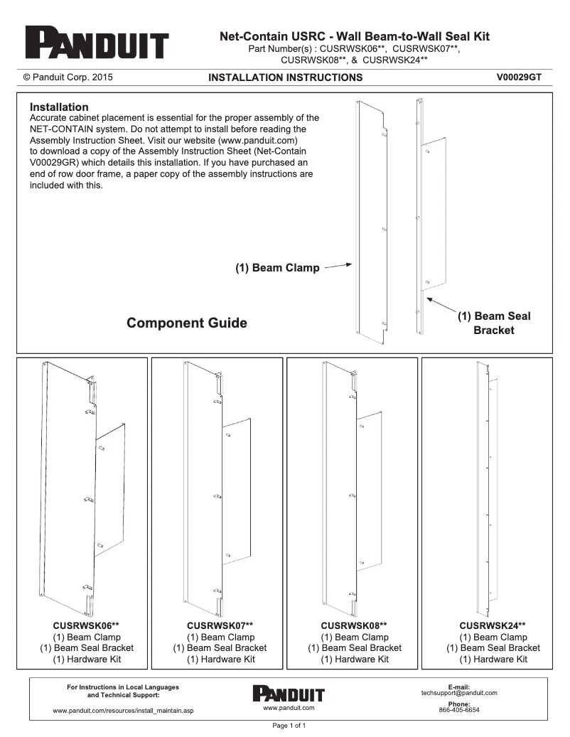 Imagen de la primera página del manual del dispositivo CUSRWSK07B1
