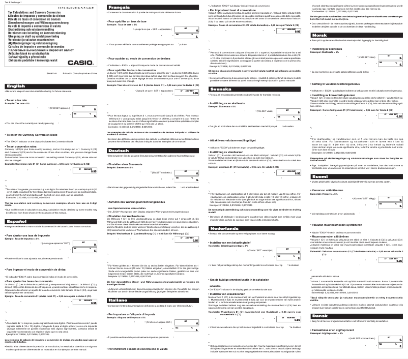 Página 1 del manual Manual de usuario Casio SL-305ECO