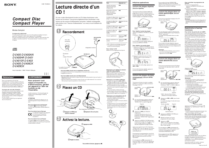 Imagen de la primera página del manual del dispositivo D-E409CK