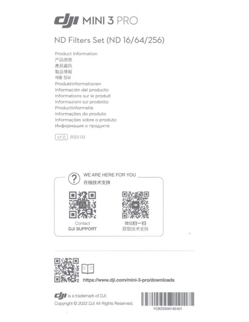 Página nº 1 - Manual de usuario DJI Mini 3 Pro ND Filter Set