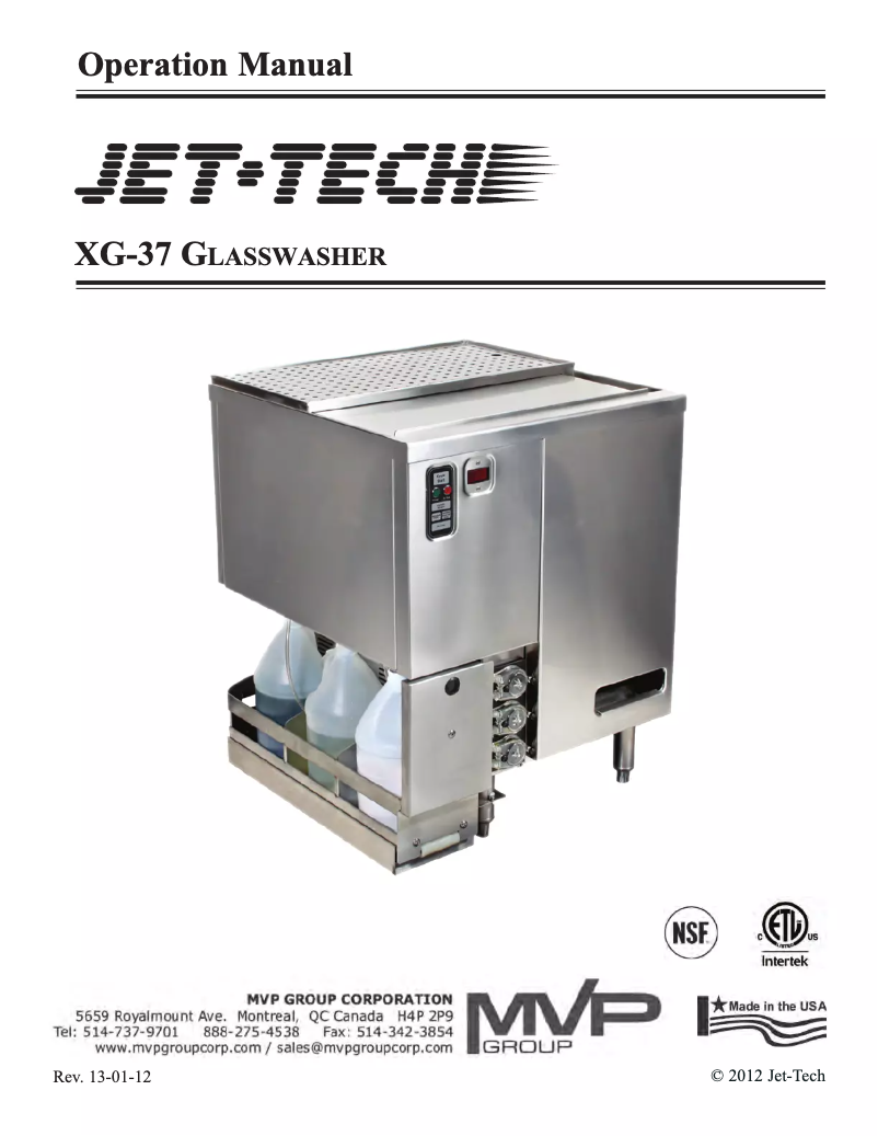 Página 1 del manual Manual de usuario Jet-Tech XG-37