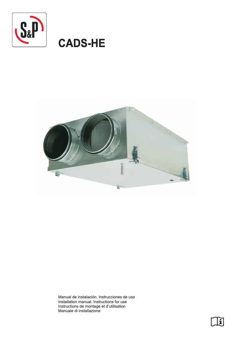 Página 1 del manual Manual de usuario Soler & Palau CADS-HE