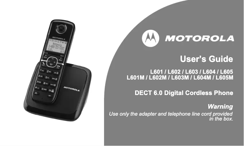 Página 1 del manual Manual de usuario Motorola L604