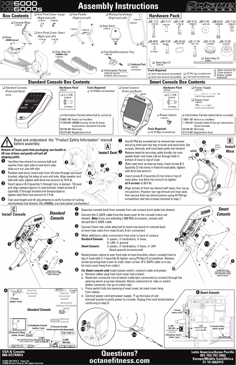 Imagen de la primera página del manual del dispositivo xRide XR6000S