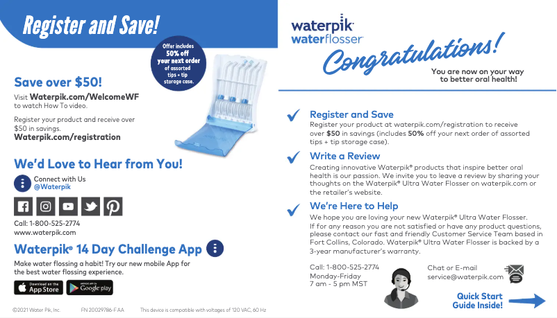 Imagen de la primera página del manual del dispositivo WP-112 Dental care