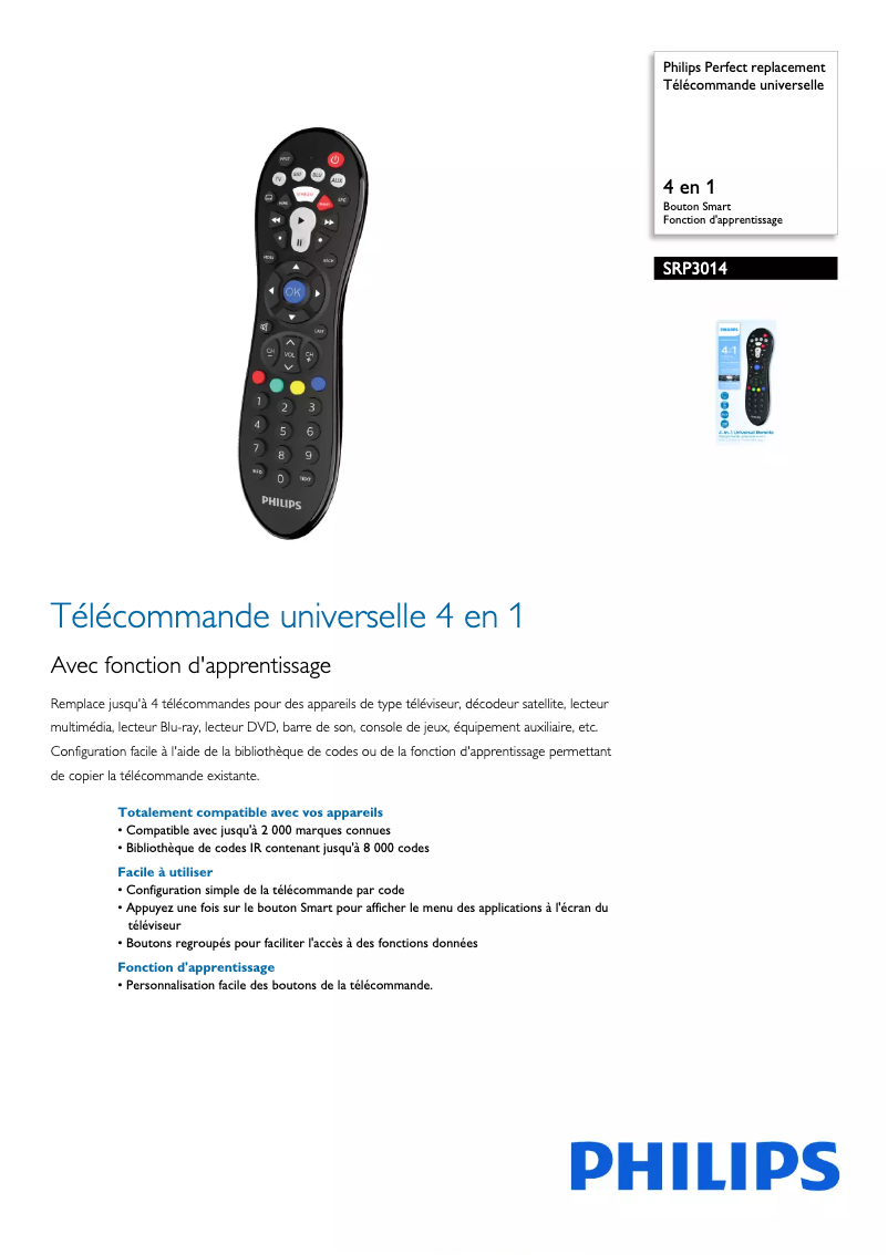 Página nº 1 - Ficha técnica Philips SRP3014