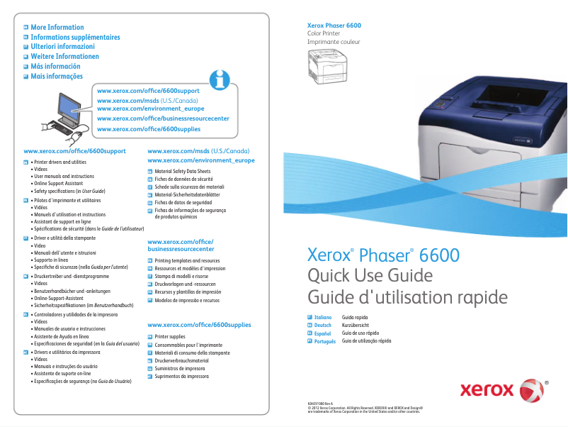 Página 1 del manual Manual de usuario Xerox Phaser 6600