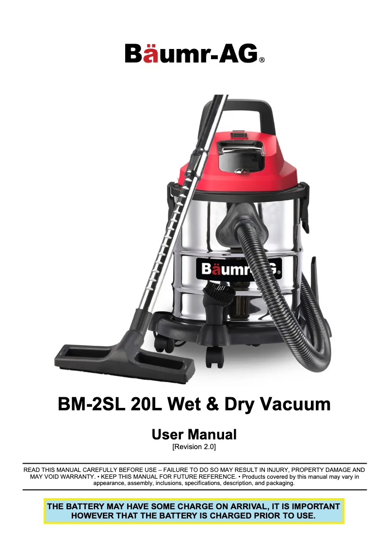 Imagen de la primera página del manual del dispositivo BM-2SL