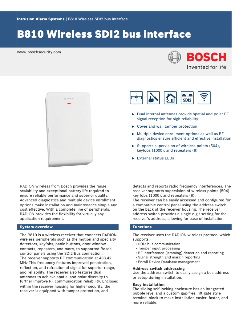Página 1 del manual Manual de usuario Bosch B810