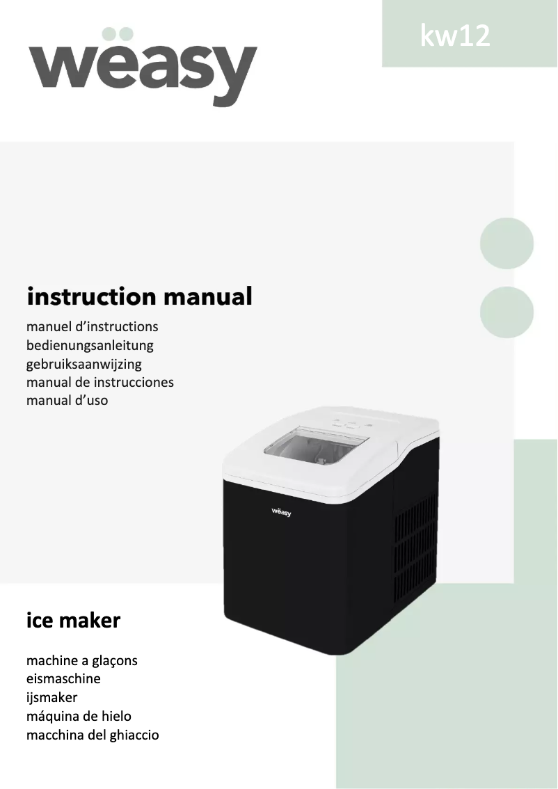 Imagen de la primera página del manual del dispositivo KW12