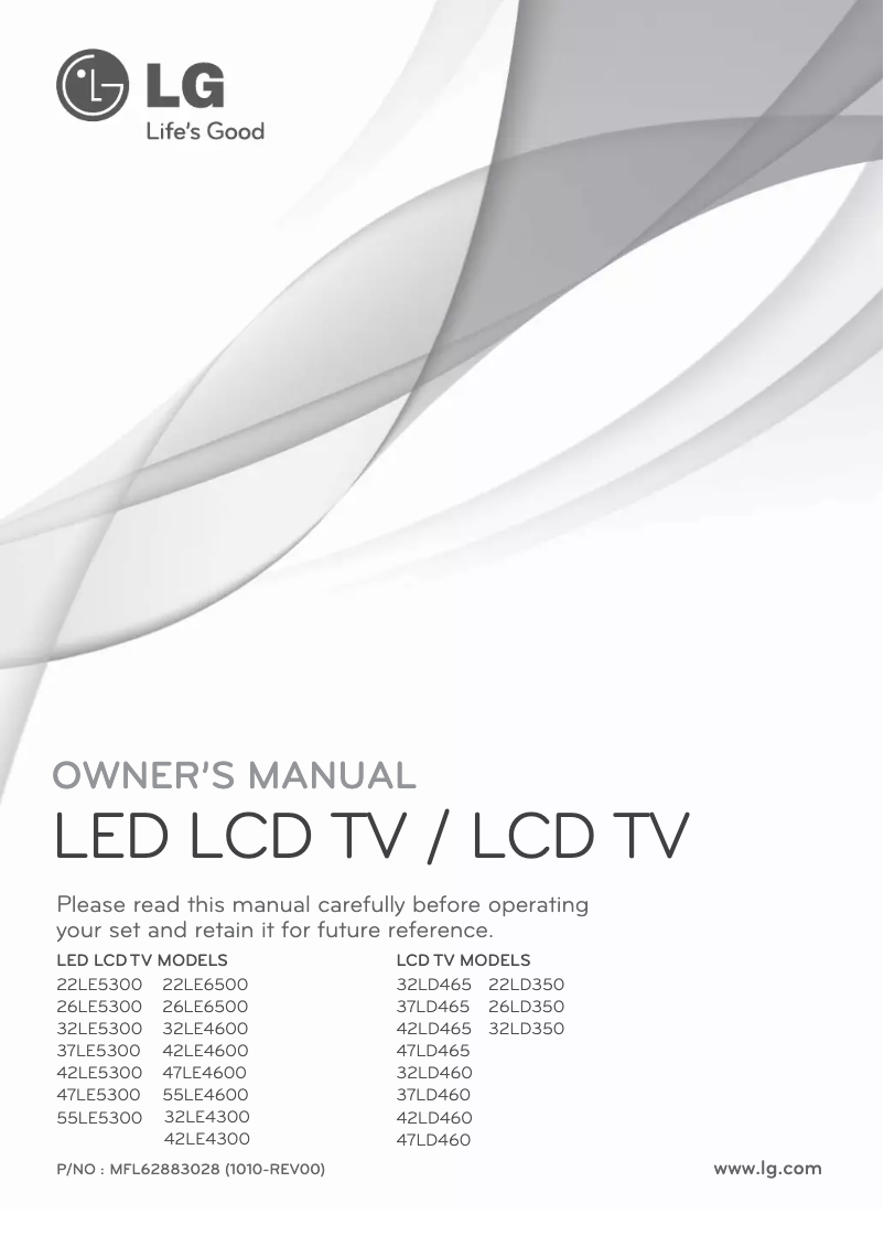 Página nº 1 - Manual de usuario LG 26LE6500