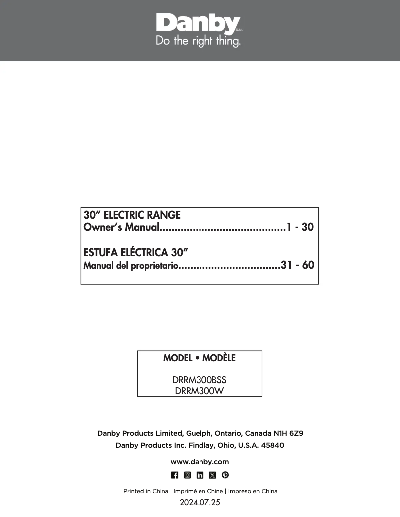Imagen de la primera página del manual del dispositivo DRRM300W