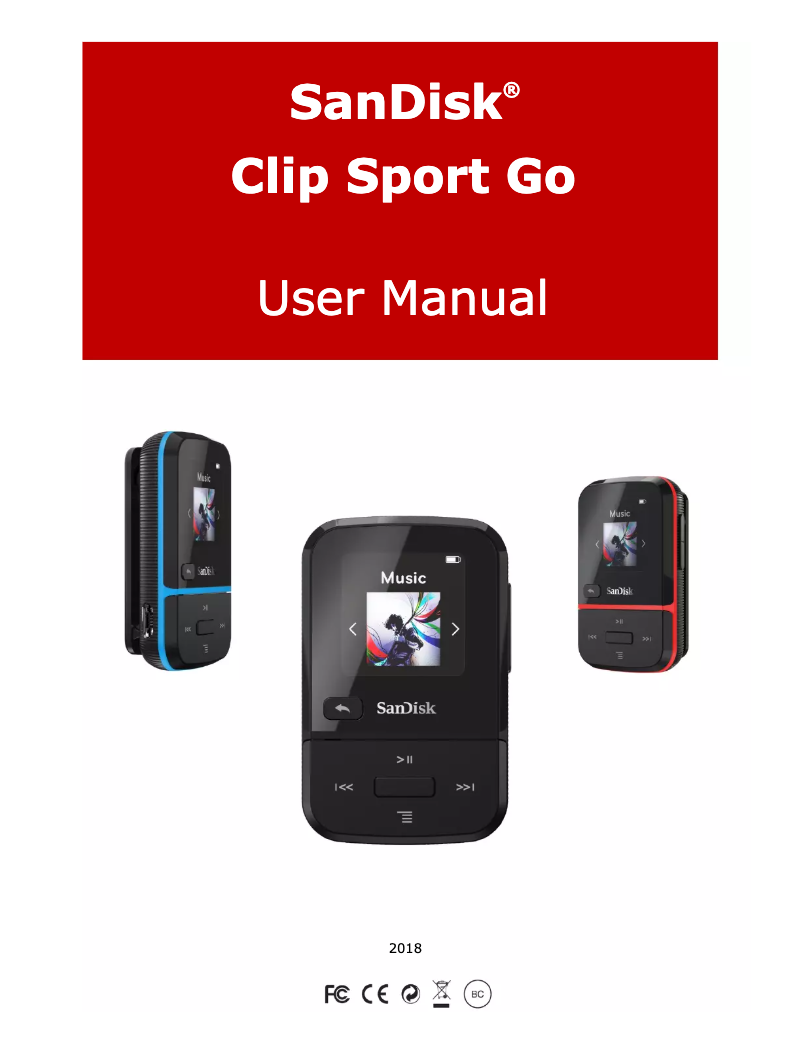Imagen de la primera página del manual del dispositivo Clip Sport Go