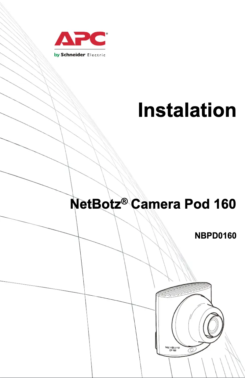 Imagen de la primera página del manual del dispositivo NetBotz Camera Pod 160