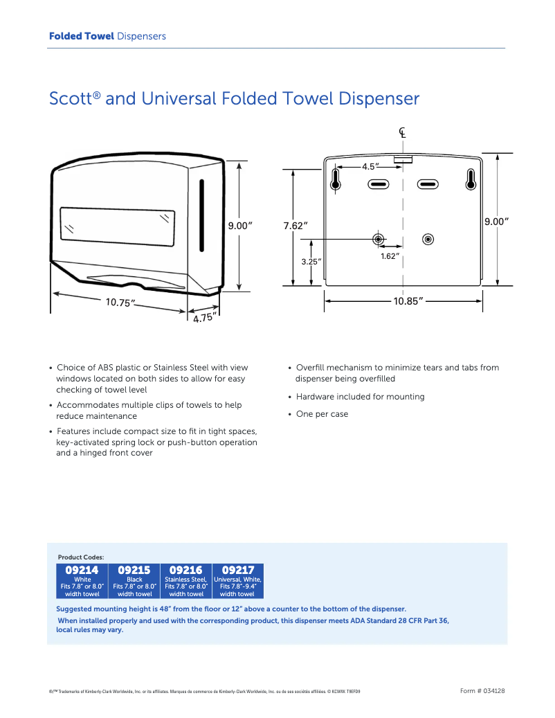 Imagen de la primera página del manual del dispositivo 09214